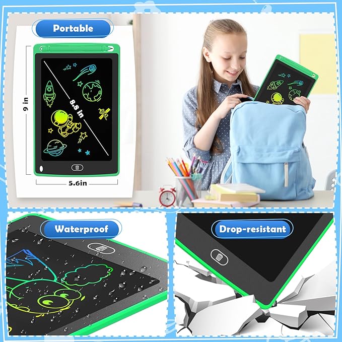 4 Pack LCD Writing Tablet for Kids, 8.5 Inch Colorful Doodle Board Drawing Tablet, Educational Learning Toys Birthday Gifts for Boys Girls Age 3 4 5 6 7 8