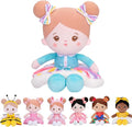 OUOZZZ 15" Soft Baby Doll Toys for 1 + Year Old Girl Gifts, Birthday Gifts for 1 Year Old Girl Christmas Plush Toys Gift for Toddler Kids Rainbow