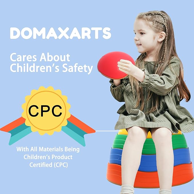 Balance Stepping Stones for Kids, 5pcs Sensory Stepping Stones, Indoor & Outdoor Obstacle Course Play Equipment, Enhances Toddler Gross Motor & Coordination Skills, Ages 3 4 5 6 7 8+