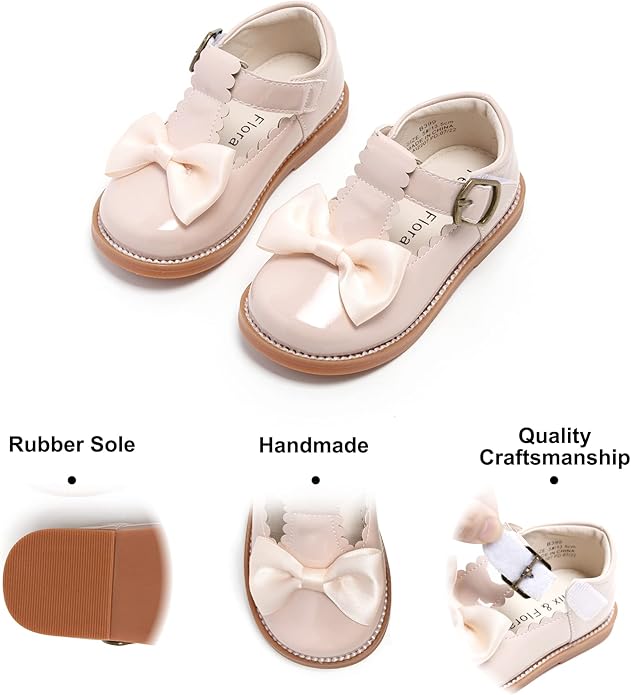 Felix & Flora Toddler Little Girl Mary Jane Dress Shoes - Ballet Flats for Girl Party School Shoes