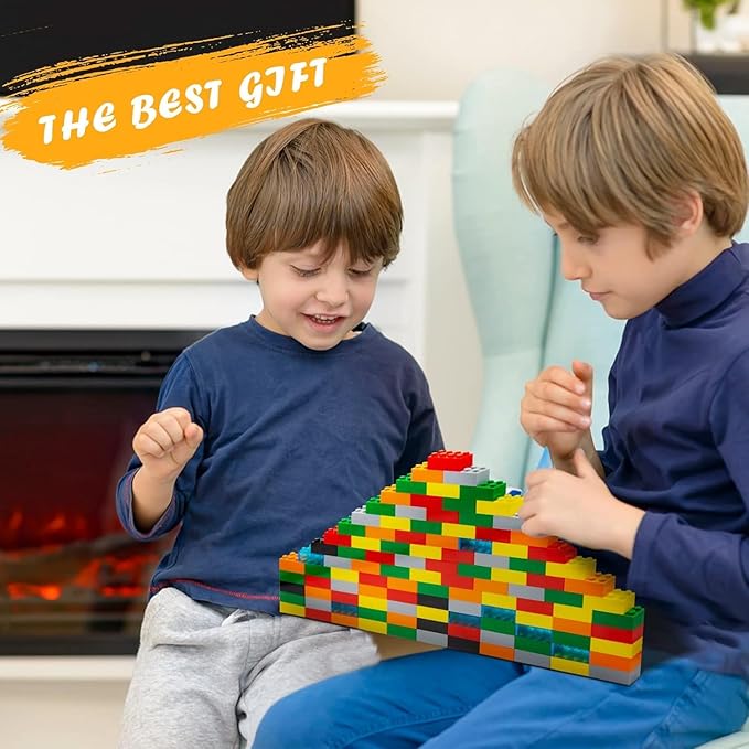 300 Piece Dark Gray Bricks Bulk Assortment Pack, Dark Grey Brick Accessories for Building with 12 Size, Compatible with Lego Parts and Pieces(Color: Dark Gray)