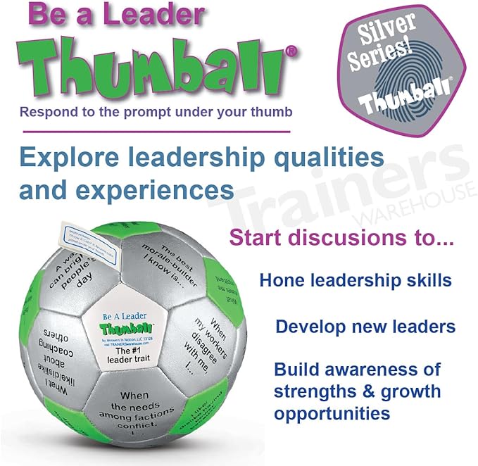 Trainers Warehouse 6" Thumball Collection, 32 Prompts for Conversation, Team Building, Relationship and Training