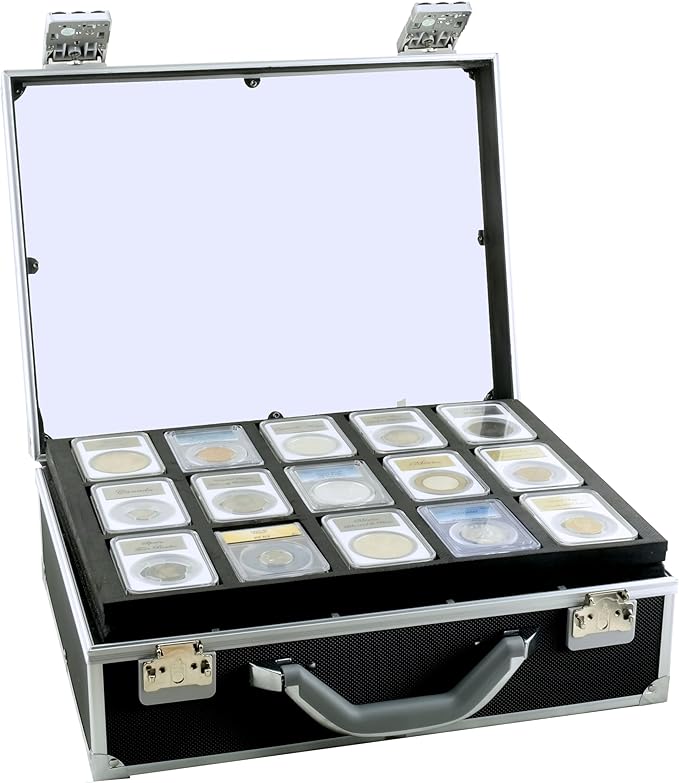 Ursae Minoris Elite Black Aluminum Display-top Box for 115 Certified or Certified-Style Coin Holders NGC, PCGS, ANACS, Elite, Lighthouse, BCW
