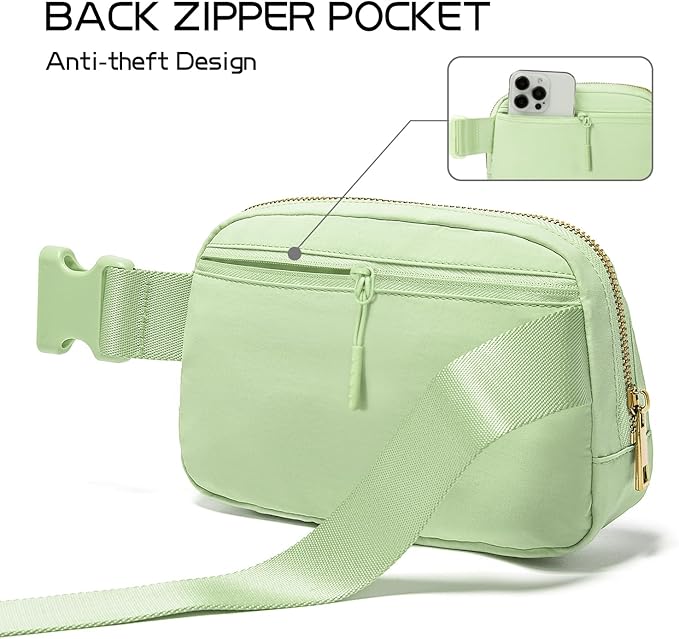 Gitus Gifts for 8 9 10 11 12 Year Old Girls Belt Bag Fanny Pack Crossbody Bags with Initial Letter Patch Cute Stuff Birthday Gifts for Teen Girls Women Personalized Trend Stuff (Light Green-R)