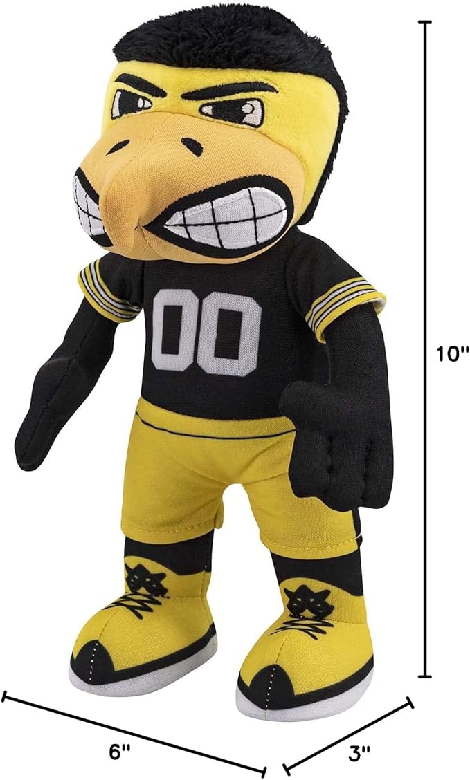 Bleacher Creatures Iowa Hawkeyes Herky The Hawk 10" Mascot Plush Figure - A Mascot for Play or Display