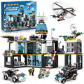 HOGOKIDS City Police Station Building Set - 1261 PCS Police Building Blocks Toys with Helicopter Motorcycle and 2 Cars, STEM Police Construction Playset for Kids Boys Girls Aged 8 9 10 11 12+