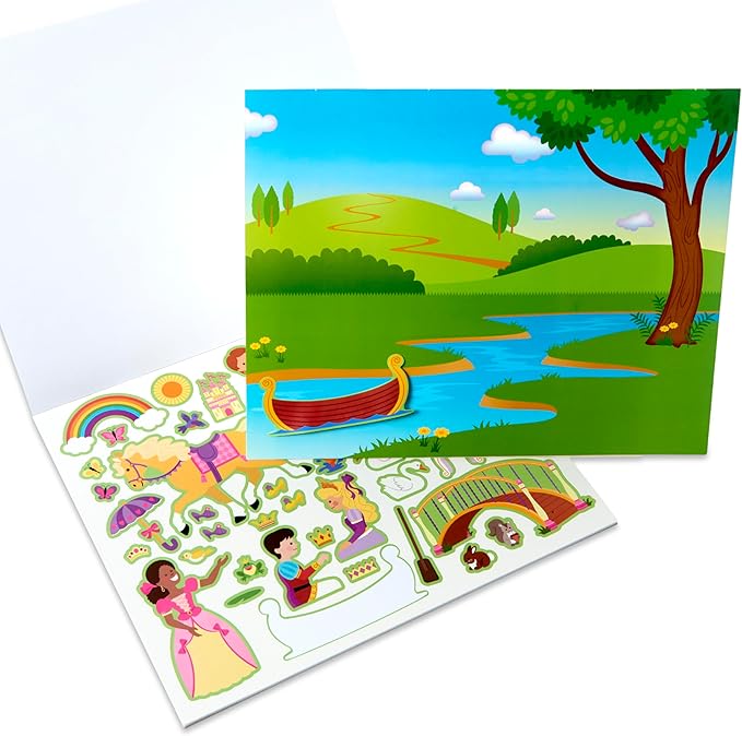 Melissa & Doug Reusable Sticker Pad: Princess Castle - 200+ Stickers and 5 Scenes