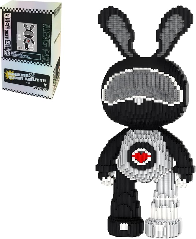 Rabbit Animal Micro Building Blocks Set for Adults Space Boys Cute Large Sets Toys Gift Kids 6550 Pieces 55cm High Series