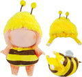 17cm Doll Clothes , Accessories for Cute Doll's Clothes ,Animal Style Outfits , 2 Pieces Set Cute Bee Dolls Outfit with Adorable Cloth and Hat Fashion Accessories for Dolls (Doll Not Included)
