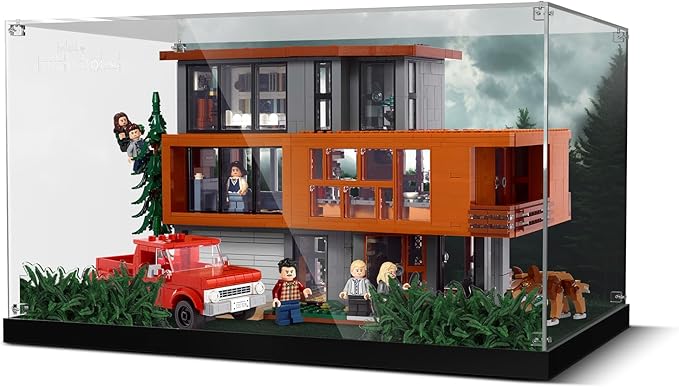 Acrylic Display Case for Lego Twilight The Cullen House (ONLY Box, NOT Model) Clear Dustproof Display Box Compatible with Lego 21354 Building Set