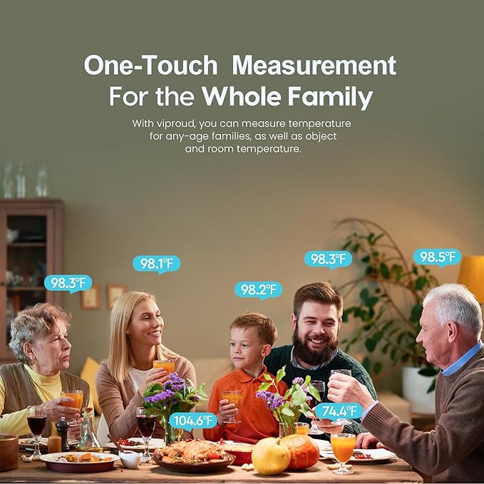 No-Touch Forehead Thermometer for Adults and Kids, Fast Accurate Baby Thermometer with Fever Alarm & Mute Mode - Take Quick Temperature Easily