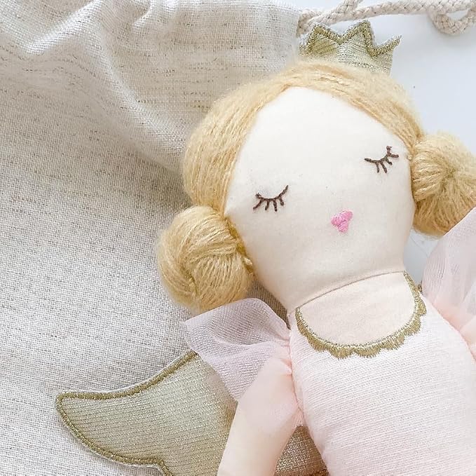 MON AMI Sugar Plum Fairy Doll with Wings– 22”, Soft & Elegant Stuffed Plush Doll, Use as Toy or Room Décor for Kids of All Ages