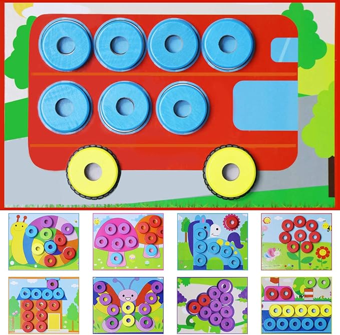 Lydaz Toddler Montessori Math Toys, Wooden Math Manipulatives with Counting Number Blocks, Preschool Kindergarten Learning Activities, Educational Math Toy for Kids 2-5, Sorting Stacking Puzzle Toy