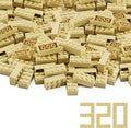 Feleph 2x4 Bricks Tan 320 Pieces Parts Khaki Classic Building kit Creative Play Set Basic Blocks Toy Accessories Compatible with 3001 Major Brands (Tan)