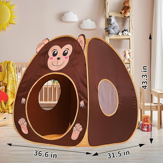 Kids Play Tent BOENBRO Pop Up Tent for Kids Foldable Play Tent Playhouse with Storage Bag Toddler Tents for Indoor and Outdoor Birthday Toy for Boys Girls