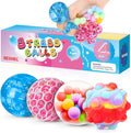 Stress Balls 4 Pack for Adults and Kids, Squeeze Toys, Sensory Toys for Kids with Autism, Squishy Fidget Toys for Stress and Anxiety Relief, Prize for Classroom