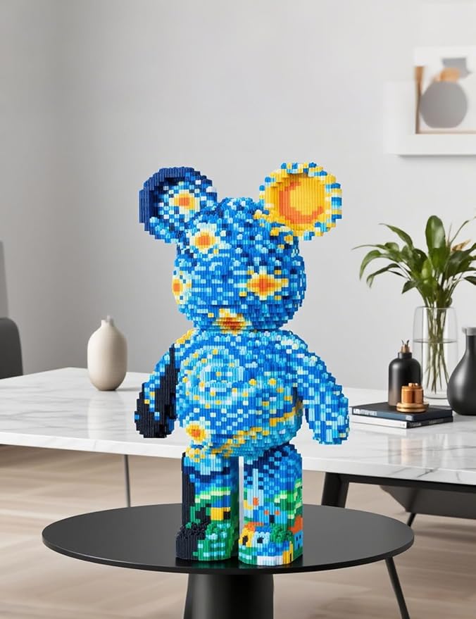 GAMTIM Animal Night Bear Bear Model Set,(9435Pieces) –Ornaments Building Blocks