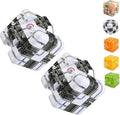 2pcs Large Labyrinth 3D Puzzle Maze Cube,Engaging Brain Teaser Toy,3D Magic Cube Maze Ball Puzzle for Stress Relief & Logic Development (Black and White)