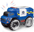 Liberty Imports Big Wheel Police Monster Truck Toy, Friction Powered Police Car for Kids with Lights & Sounds – Large Wheels, Opening Doors, and Realistic Police Siren Effects