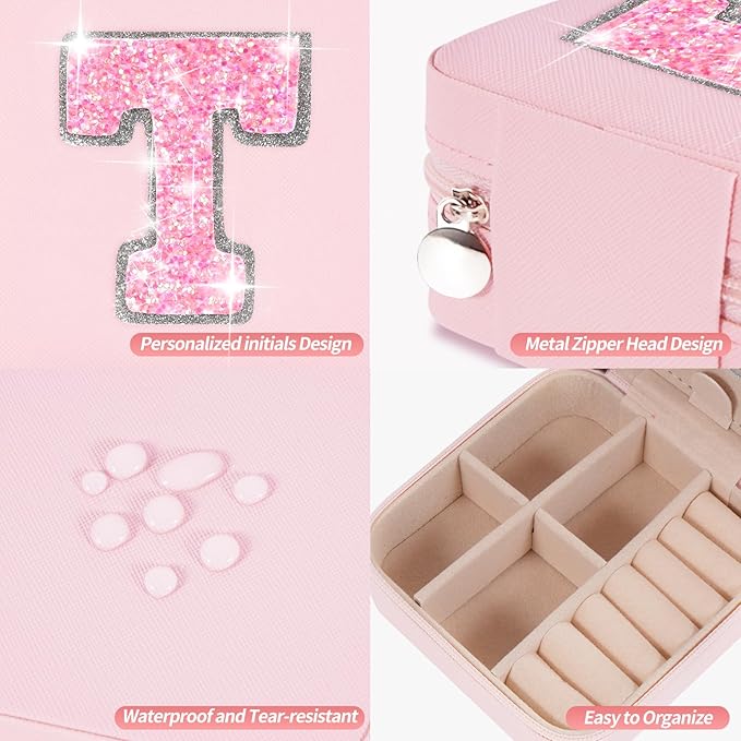 Teacher Appreciation Gifts for Women,Teacher Gifts Ideas,Thank You Teacher Gifts from Students Birthday Gifts Teacher Retirement Gifts for Women Teachers Day Gift,Jewelry Case | Pink,T