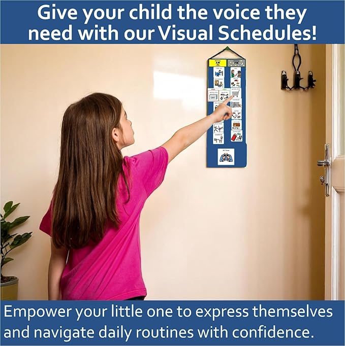 Visual Schedule for Kids – 133 Durable Plastic Picture Cards with Soft Loop Coins | Daily Routine & Chore Reward Chart for Home, School, Autism, ADHD & Special Needs Behavior Support