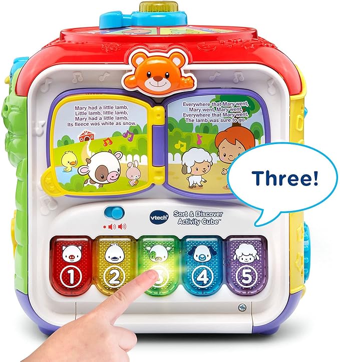 VTech Sort and Discover Activity Cube (Frustration Free Packaging), Red