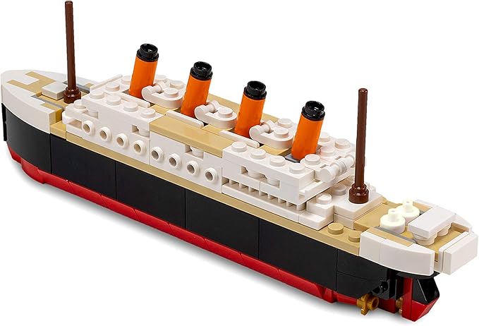 Brick Loot Titanic Building Set – 217-Piece Lego Compatible Ship Model Kit, DIY Mini Bricks 3D Puzzle STEM Toy for Adults & Kids, Collectible Display Gift (Medium)