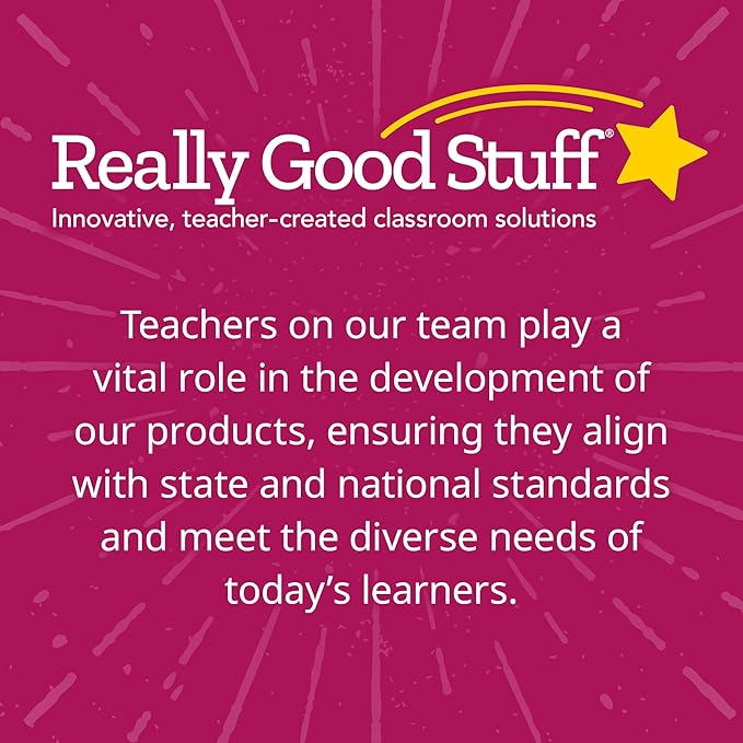 Really Good Stuff Tactile Breathing Star Cards - 6 Pack - Social Emotional Learning Sensory Tool - Calming Fidget - Promotes Relaxation & Helpful Breathing Techniques