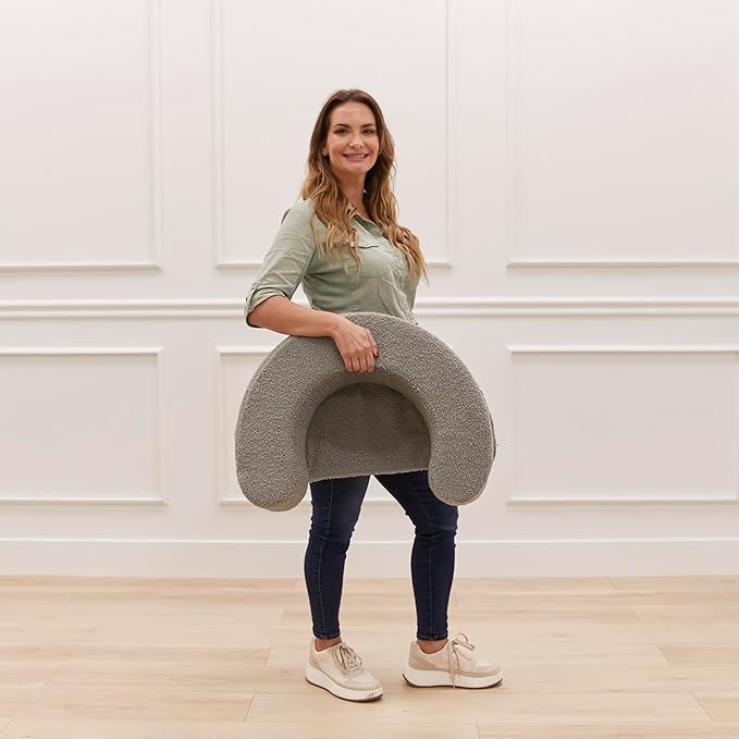 ECR4Kids SoftZone Sit-Up Support Ring Baby Essentials, 24" L x 18" W x 6" H, Grey