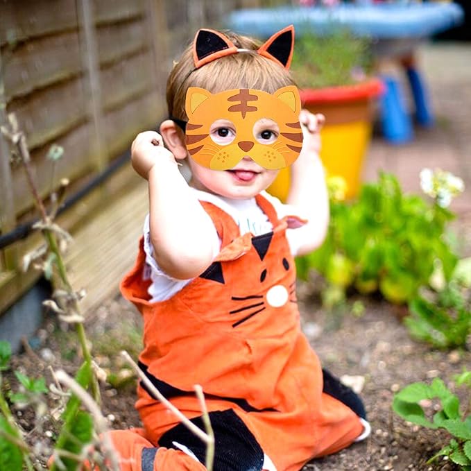 CiyvoLyeen Party Animals Felt Masks Jungle Farm Forest Animals Theme Birthday Party Favors Party Supplies for Boys or Girls