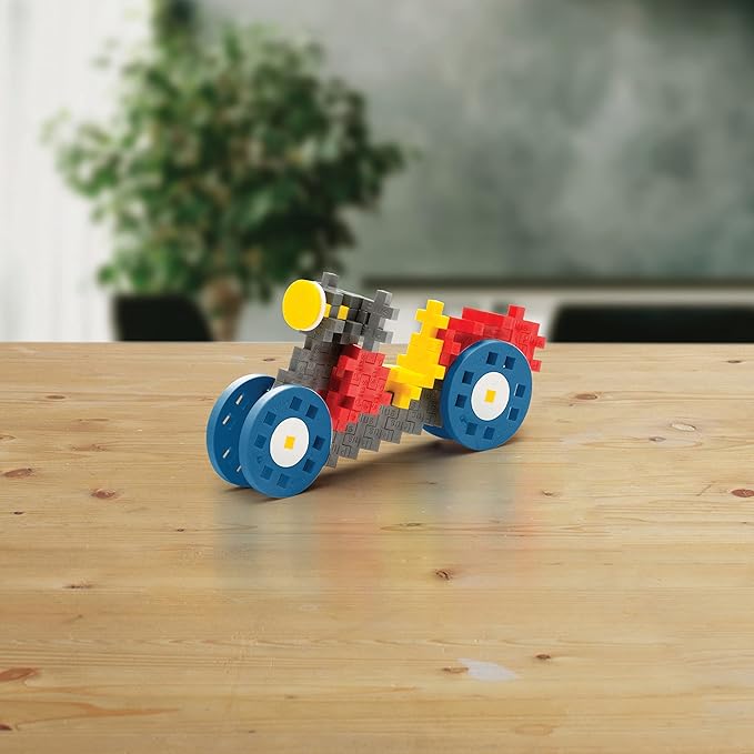 PLUS PLUS - GO! Educational Tub Wheel Mix - 2,600 Pieces / 15 Baseplates / 24 Wheels / 36 Big Wheels - Construction Building Stem/Steam Toy, Kids Mini Puzzle Blocks