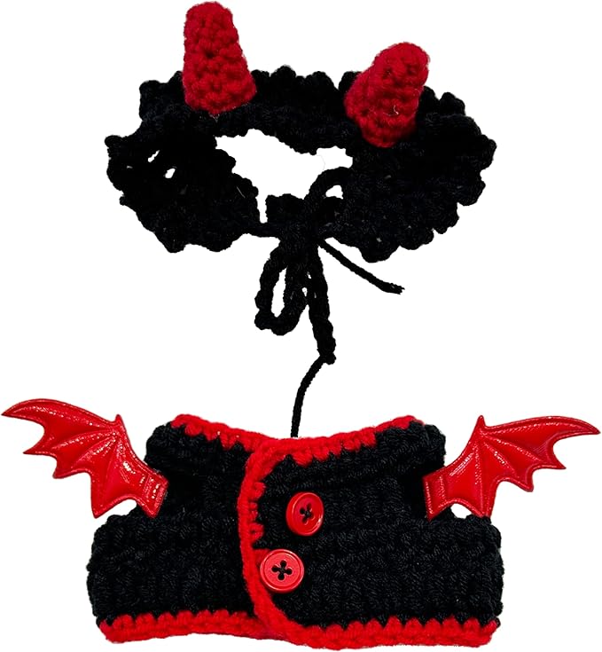 Halloween Clothes for 17cm Doll Outfits, Hat Dress Set for 17cm Dolls, Stylish Adorable Halloween Clothes Accessories (No Doll)