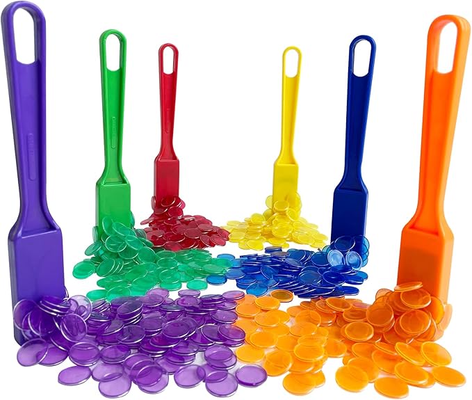 Yuanhe Magnetic Bingo Wand Chips - 6 Colors for Science Learning Counting Family Game Night Activities