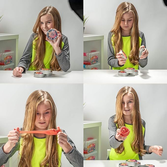 Squeeze Craft Color Changing Frudge Putty Heat Sensitive - 4 Pack Frudge Putty - Ideal for Sensory and Tactile Stimulation, Event Prizes, Slime Parties, Educational Game, Fidget Toy
