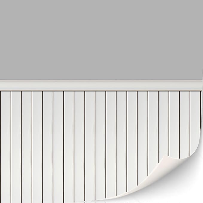 3 Sheets Self-Adhesive Wall Cladding for Dollhouse 1:12 Scale (Wood Paneled Wall (Gray))