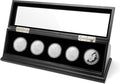 Challenge Coin Display Case 1.5-1.75 Inch 38-44.5 mm Coin Holder 1 Slot (Black, 5 Slots)
