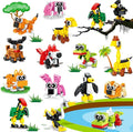 30pcs Animal Mini Building Blocks Party Favor for Kids Return Gifts For Birthday Goodie Bag Stuffer Class Prize Box Toys Small Bulk Pinata Stuffer End of School Year Gift for Student Boy Girl 4-8 8-12