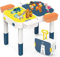 RedCrab Kids Foldable Building Block Table, Play Table and Building Blocks Toy, Children's Building Block Table with Storage, Toddler Multi Activity Play Table - Convertible into Luggage with Wheels