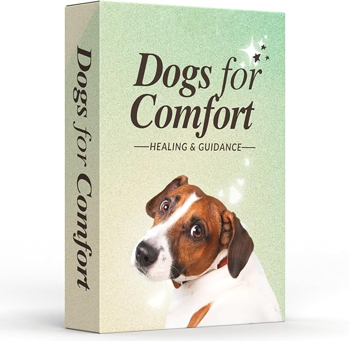 CATCHYOURDREAMS Dogs for Comfort - 50 Inspirational Affirmations and Positive Activities for Healing and Peace - Stress Relief and Mindfulness Grief Dog Bereavement Sympathy gift for Women and Men