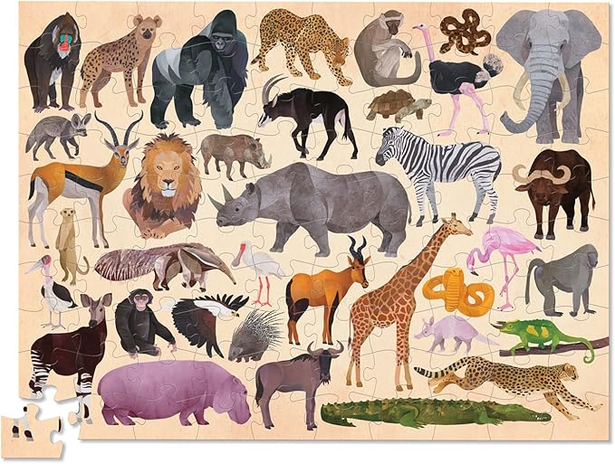 Crocodile Creek 100-Piece Jigsaw Puzzle for Kids Ages 5 and Up - Fun and Educational Table or Floor Puzzles - Storage Canister with Handle - Dinosaurs - 14” x 19” Finished