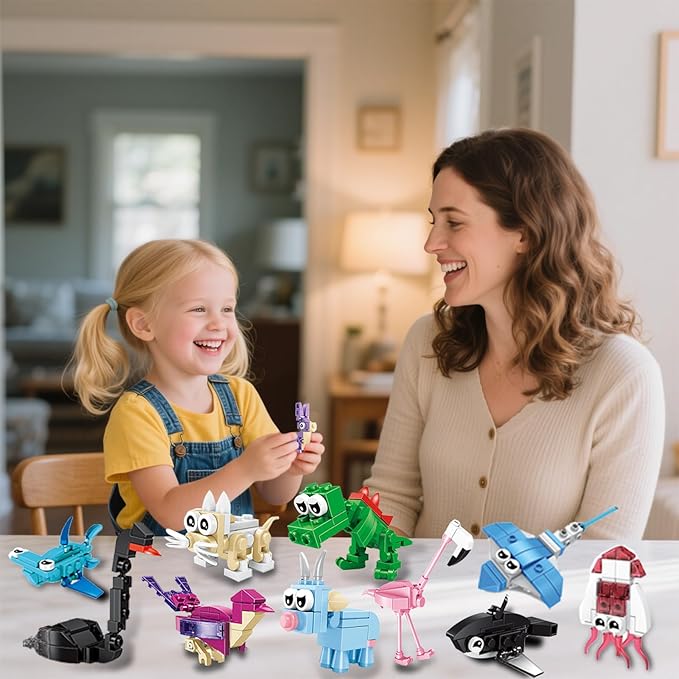 30 Pack Bulk Party Favors for Kids – Mini Ocean Animal Building Blocks Toys Set Compatible with Major Brands,Birthday,Bag Fillers Easter,Christmas,Valentine's Day Gifts for Boys Girls Ages 6-12