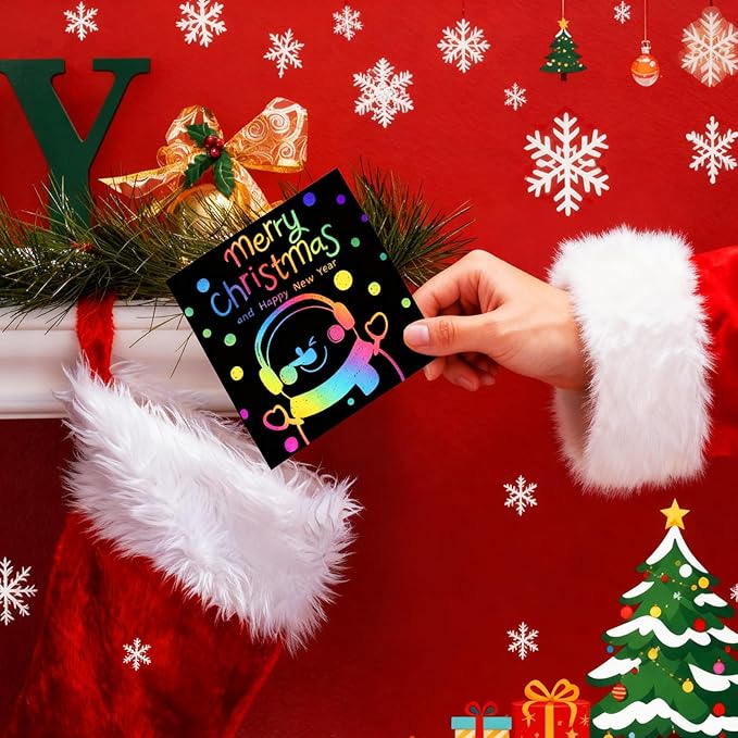 ZMLM Scratch Paper Art-Crafts Gift: 2 Pack Rainbow Notebooks Supplies Toys Stocking Stuffers for 3 4 5 6 7 8 9 10 Years Old Girls and Boys Kids Christmas Birthday Party Games