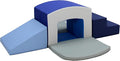 Factory Direct Partners 12825-NVPB SoftScape Playtime Grow-n-Learn Tunnel Climber Plus Pads for Toddlers and Kids(3-Piece) - Navy/Powder Blue, 12825-NVPB
