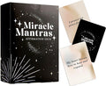 Miracle Mantras Affirmation Deck, Mindfulness Affirmation Cards for Women & Men, 62 Daily Positive Motivation Self-Love Cards, Miracle Mantras Gift for Friend, Sister, Coworkers, Employee Gifts