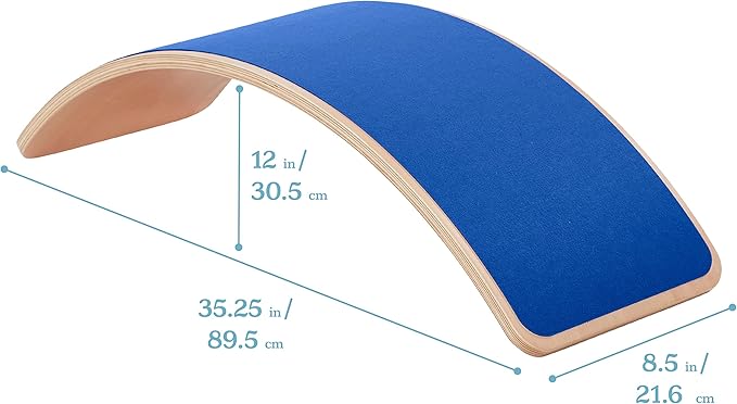 ECR4Kids Balance Board with Felt Base, Montessori Toy, Blue