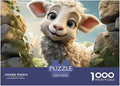 Sheep Thickened Wooden Jigsaw Puzzles 1000 Pieces 3D Animal for Adults Fun Education Game Home Decoration Toy Intellectual Game Stress Relief Toy Premium & Durable 1000pcs (75x50cm)