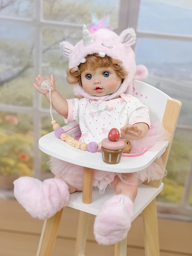 Reborn Baby Dolls, 18inch Large Realistic Hand-Rooted Hair Lifelike Baby Dolls with Accessories for 3+ Year Old Girls Gifts, Pretend Play, Collection