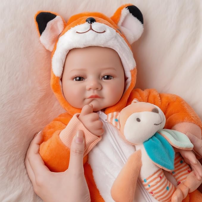 BABESIDE Baby Dolls 15-Inch Baby Dolls–Lightweight Soft Body Realistic Baby Doll Cute Smiling Lifelike Newborn Doll for Dress Up Play–5 Great Perceived Value for 3+ Year Old Girl Gift