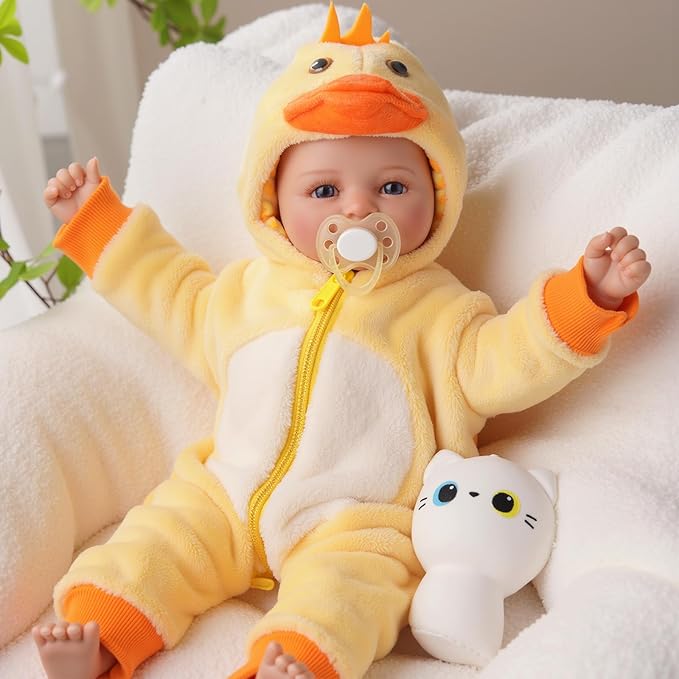 BABESIDE Toddler-Friendly 15-Inch Baby Dolls–Lightweight Soft Body Realistic Baby Doll Cute Smiling Lifelike Newborn Doll for Dress Up Play–Great Perceived Value for 3+ Year Old Girl Gift
