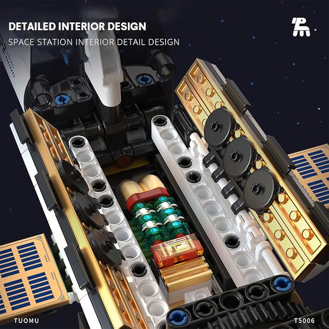 MISINI M6409 International Space Station Building Blocks Kit, 2221 PCS Creative Space Model Building Set, STEM Education Gift for Adults and Space Fans